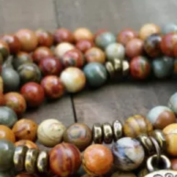 Picasso jasper gemstone Mala Bracelet/necklace - Picture 4 of 4